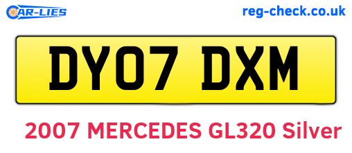 DY07DXM are the vehicle registration plates.