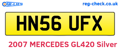 HN56UFX are the vehicle registration plates.