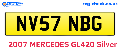 NV57NBG are the vehicle registration plates.