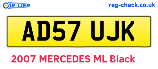 AD57UJK are the vehicle registration plates.