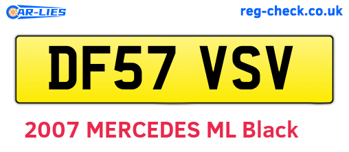 DF57VSV are the vehicle registration plates.