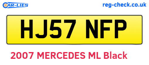HJ57NFP are the vehicle registration plates.