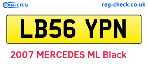 LB56YPN are the vehicle registration plates.