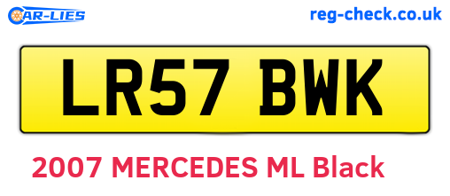 LR57BWK are the vehicle registration plates.