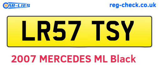 LR57TSY are the vehicle registration plates.