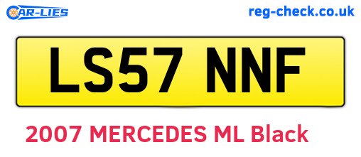 LS57NNF are the vehicle registration plates.