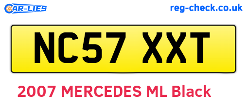 NC57XXT are the vehicle registration plates.