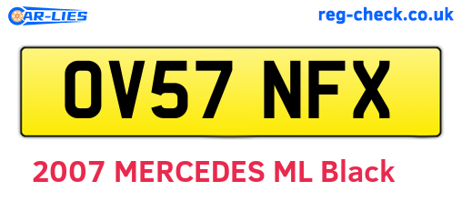 OV57NFX are the vehicle registration plates.