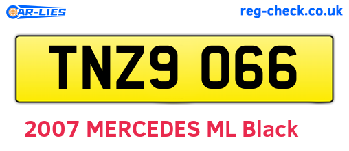 TNZ9066 are the vehicle registration plates.