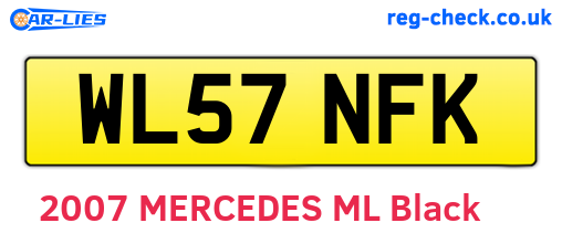 WL57NFK are the vehicle registration plates.