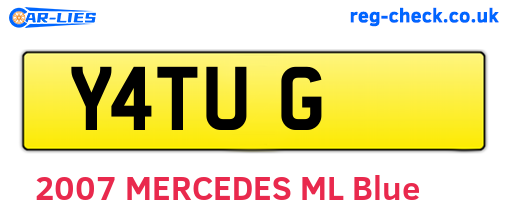 Y4TUG are the vehicle registration plates.