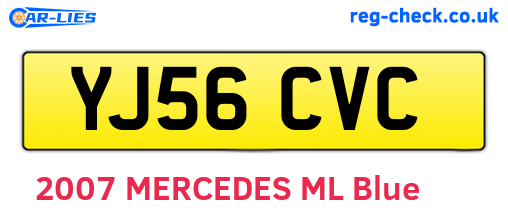 YJ56CVC are the vehicle registration plates.