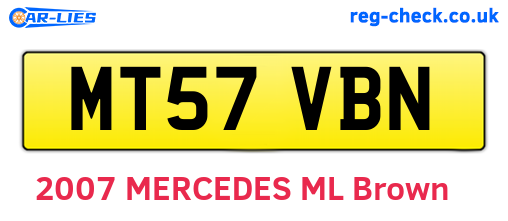 MT57VBN are the vehicle registration plates.