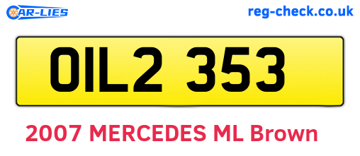 OIL2353 are the vehicle registration plates.