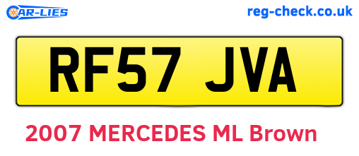 RF57JVA are the vehicle registration plates.