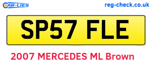 SP57FLE are the vehicle registration plates.