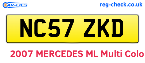 NC57ZKD are the vehicle registration plates.