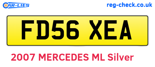 FD56XEA are the vehicle registration plates.