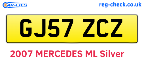 GJ57ZCZ are the vehicle registration plates.