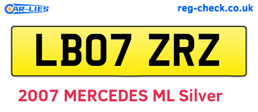 LB07ZRZ are the vehicle registration plates.