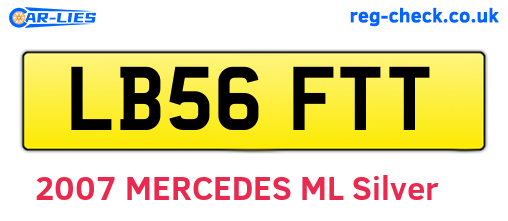 LB56FTT are the vehicle registration plates.