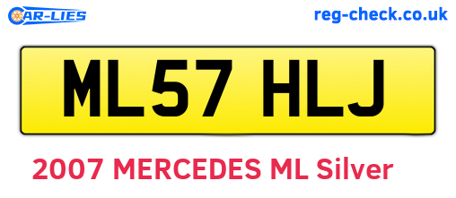 ML57HLJ are the vehicle registration plates.