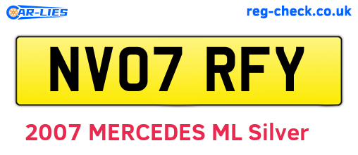 NV07RFY are the vehicle registration plates.
