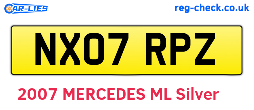 NX07RPZ are the vehicle registration plates.