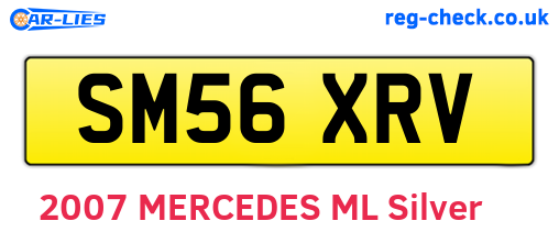 SM56XRV are the vehicle registration plates.