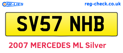 SV57NHB are the vehicle registration plates.
