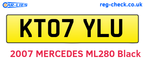 KT07YLU are the vehicle registration plates.