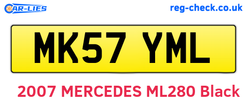 MK57YML are the vehicle registration plates.