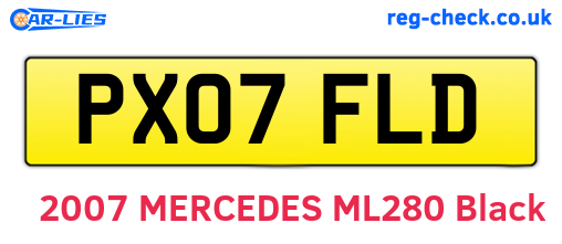 PX07FLD are the vehicle registration plates.
