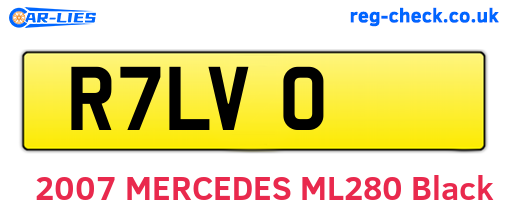 R7LVO are the vehicle registration plates.