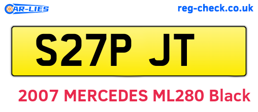 S27PJT are the vehicle registration plates.