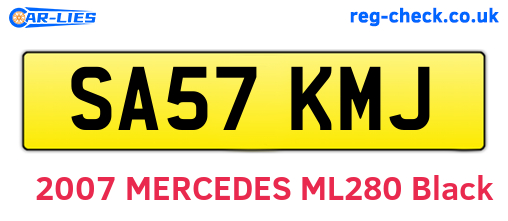 SA57KMJ are the vehicle registration plates.