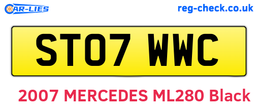 ST07WWC are the vehicle registration plates.