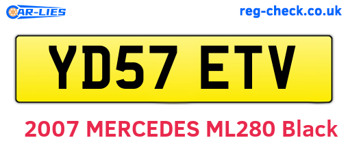 YD57ETV are the vehicle registration plates.