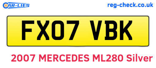 FX07VBK are the vehicle registration plates.