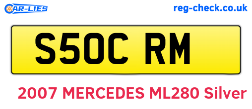 S50CRM are the vehicle registration plates.