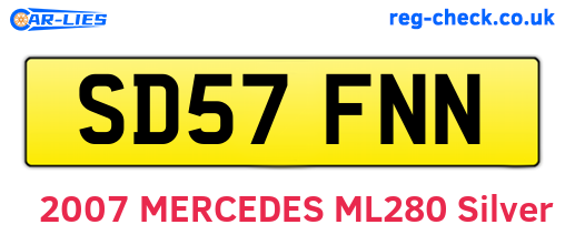 SD57FNN are the vehicle registration plates.