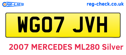 WG07JVH are the vehicle registration plates.