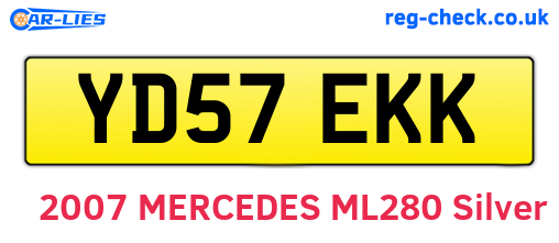 YD57EKK are the vehicle registration plates.
