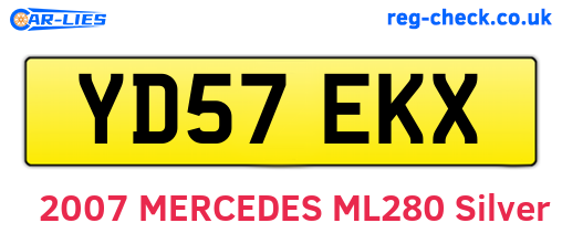YD57EKX are the vehicle registration plates.