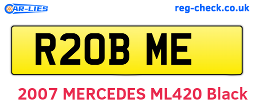 R20BME are the vehicle registration plates.