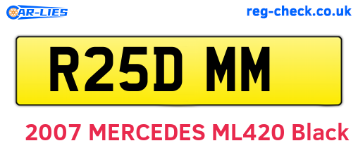 R25DMM are the vehicle registration plates.