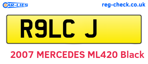 R9LCJ are the vehicle registration plates.