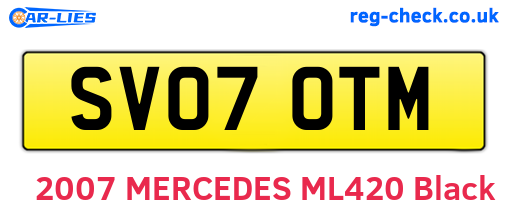 SV07OTM are the vehicle registration plates.