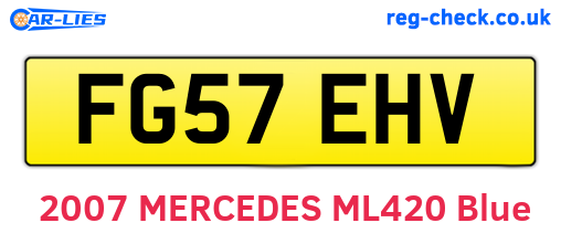 FG57EHV are the vehicle registration plates.