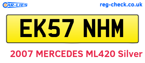 EK57NHM are the vehicle registration plates.